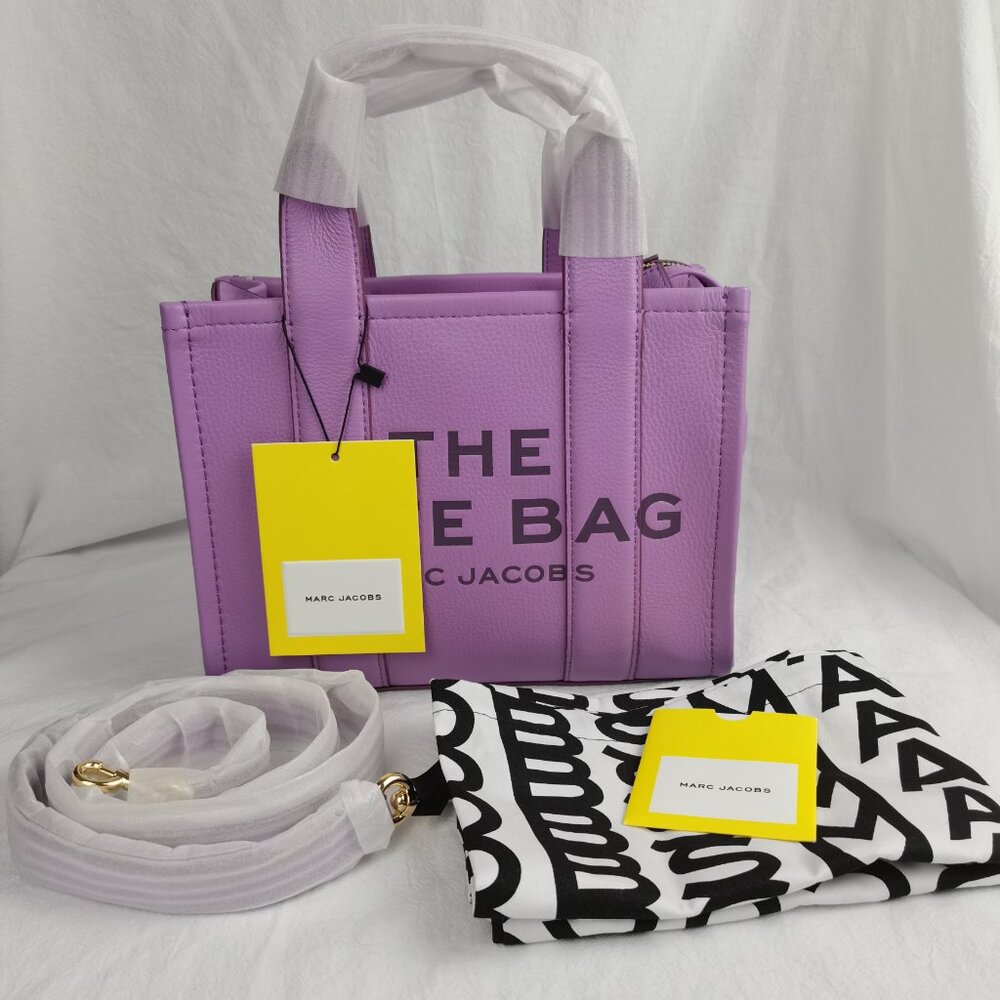 Marc Jacobs the Leather Mini Tote Bag ORCHID